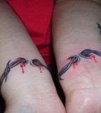 Gorgeous Twin 3D Barbed Wire Tattoos on Both Wrists