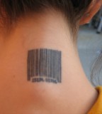 Barcode Tattoo Meaning Neck for Girl