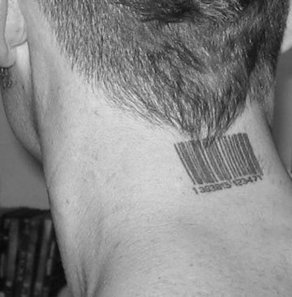 Neck Barcode Tattoo Meaning for Men