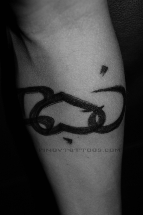 Black design Baybayin Tattoo Picture Gallery