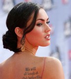 Sexy Megan Foxs Tattoos Quotes Pictures