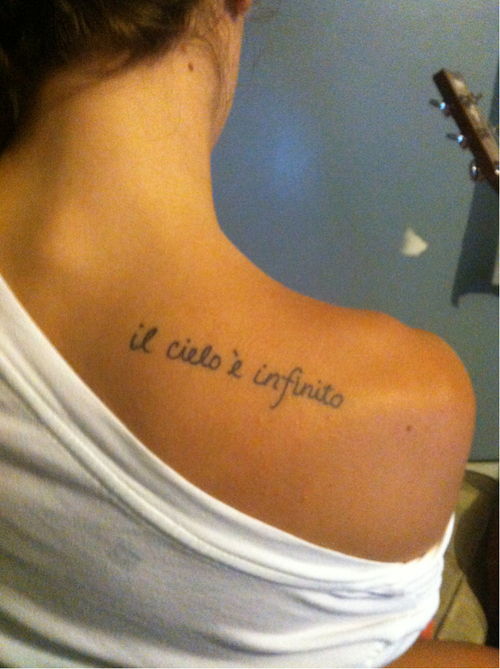 Beauty Italian Quote Tattoos For Woman