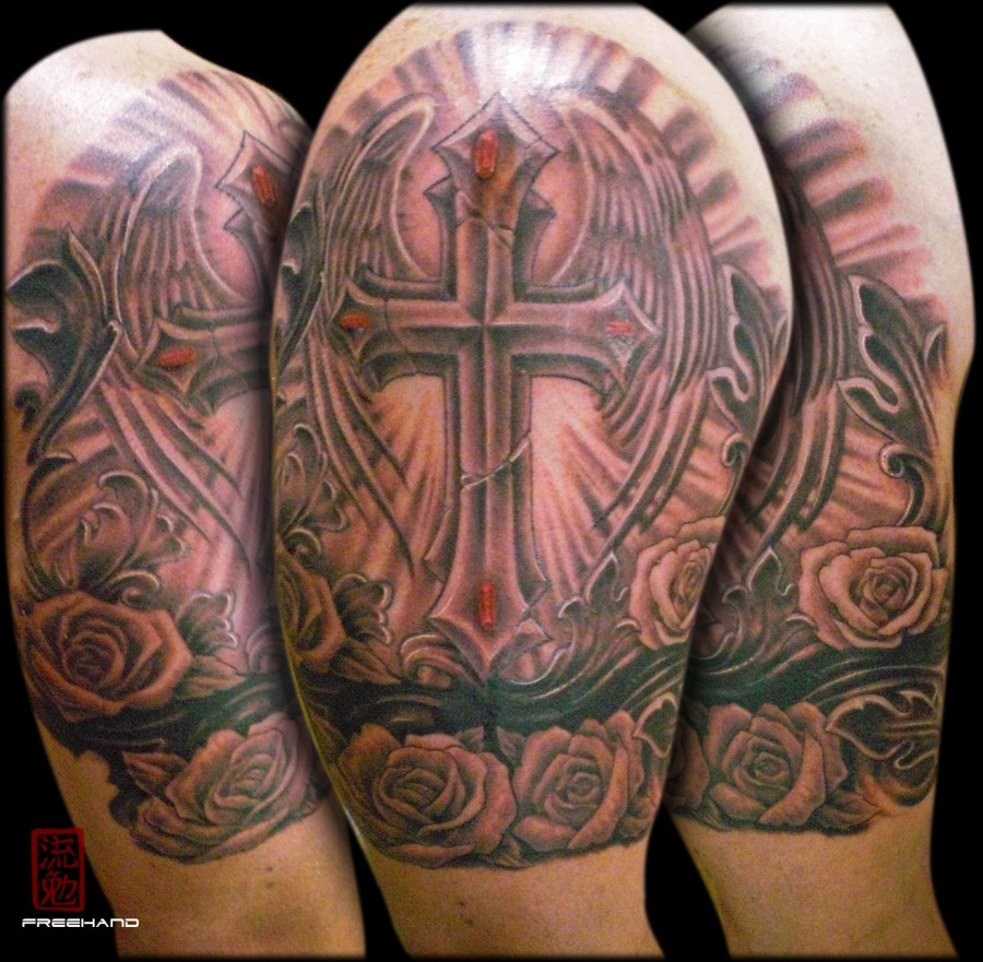 Cross Armband Eddie Loven Cover Up Tattoo