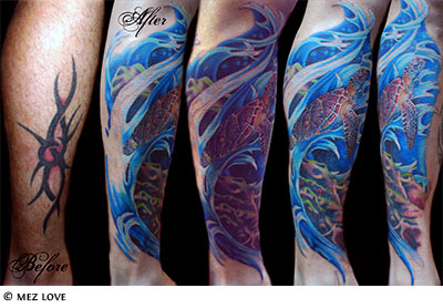 Butterfly Tattoo Cover Up Before And After