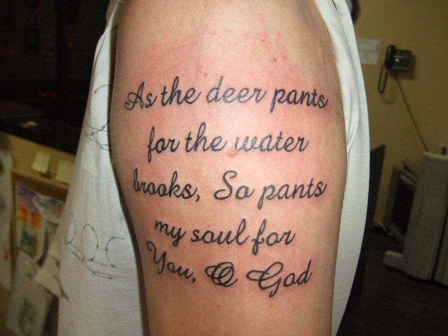 Bible Tattoo Quotes On Left Arm