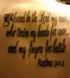 Bible Themed Tattoo on You Back