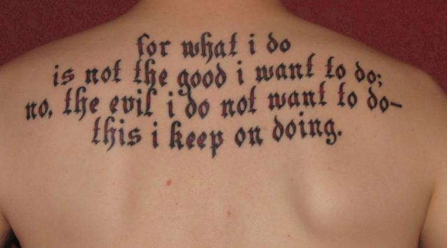 Beautiful Bible Scripture Tattoo