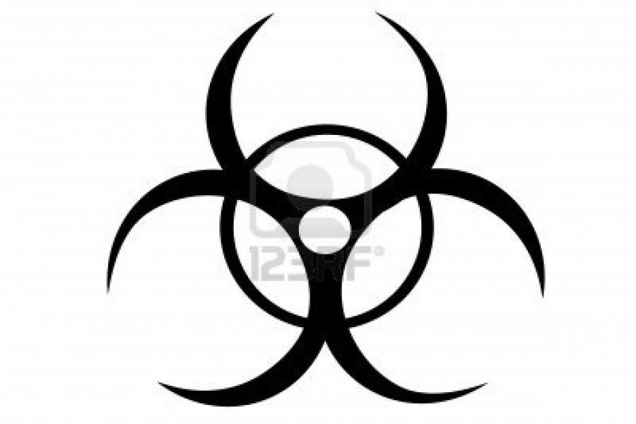 Black Splendid Biohazard Symbol Tribal Tattoo Photo