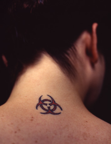 Gorgeous Biohazard Tattoo Temporary Tattoo Image