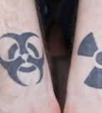 Biohazard Symbol Tattoo For HIV Patients