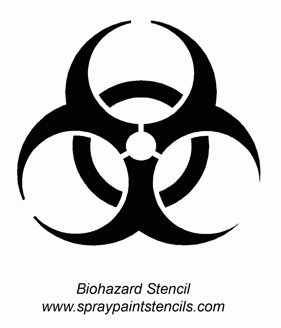 Elegant Biohazard Symbol Tattoo