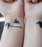 Birds Story Wrist Tattoos Design