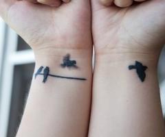 Birds Story Wrist Tattoos Design