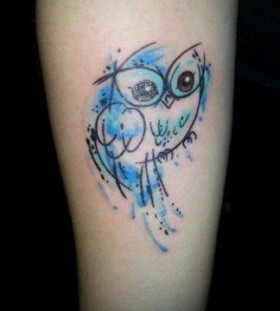 Owl watercolor tattoo Owl watercolor tattoo