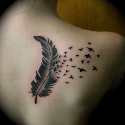 Awesome Feather Tattoo Designs For Girls