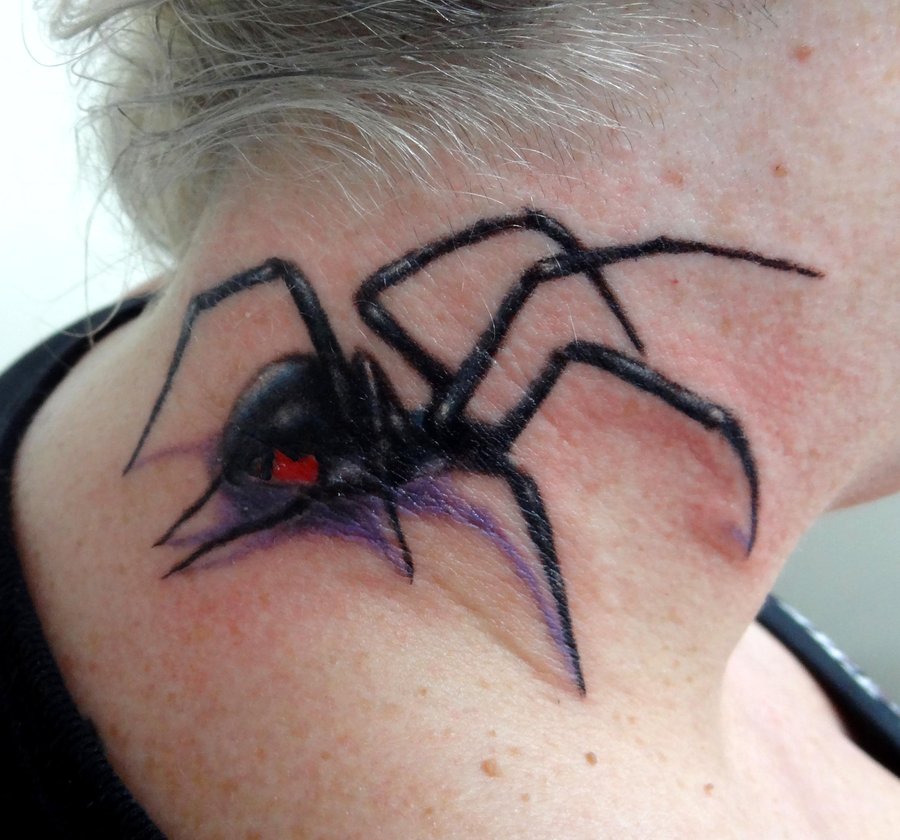 3D Black Widow Tattoo in the Beck