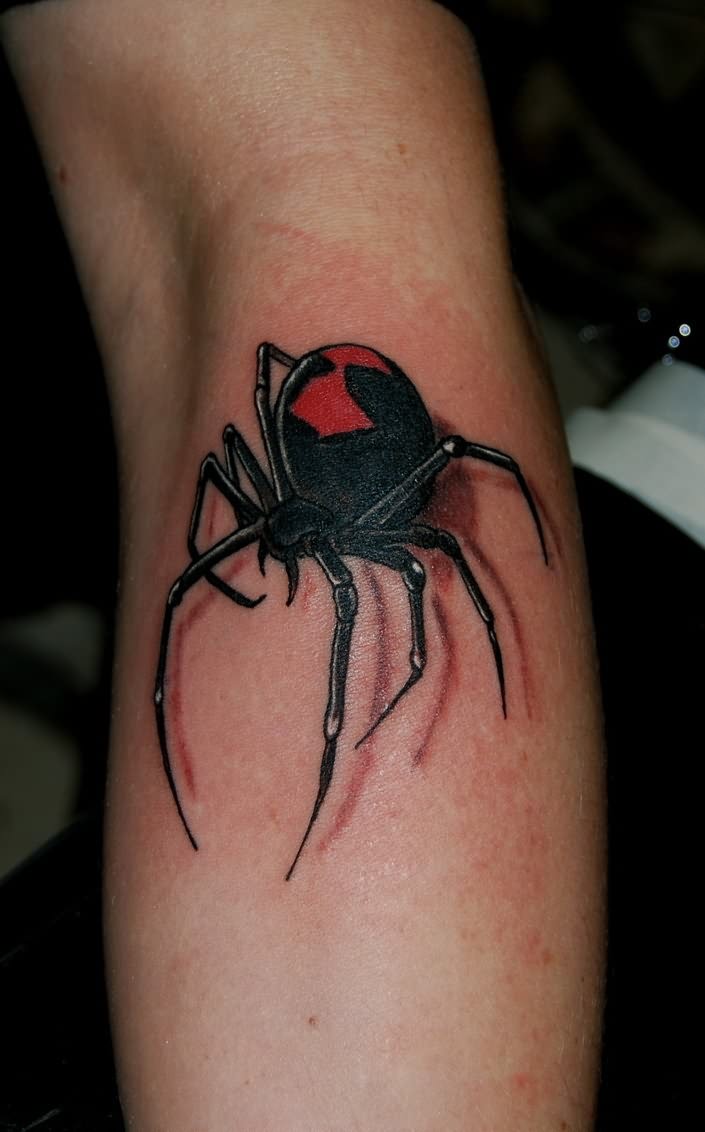 Cool 3D Black Widow Spider Tattoos