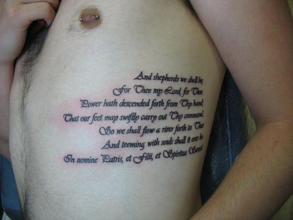 The Boondock Saints Prayer On The Ribs