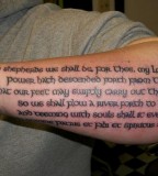 Beautiful Boondock Saints Prayer Tattooed In Lovely Simple Font On Forearm