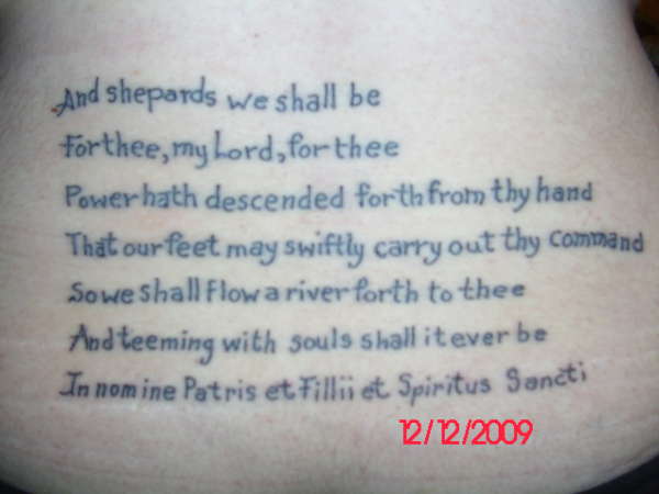 The Boondock Saints Prayer Tattoos On The Ribs