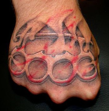 Brass Knuckle Hand Tattoo – Hand Tattoos