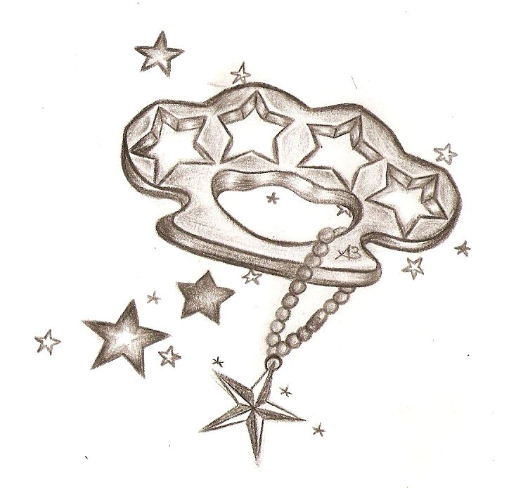 Brass Knuckles and Star Tattoo Ideas