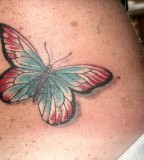 Back Butterfly Tattoo Design For Girls