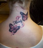 Butterfly Tattoos Back Of Neck Designs For Girls