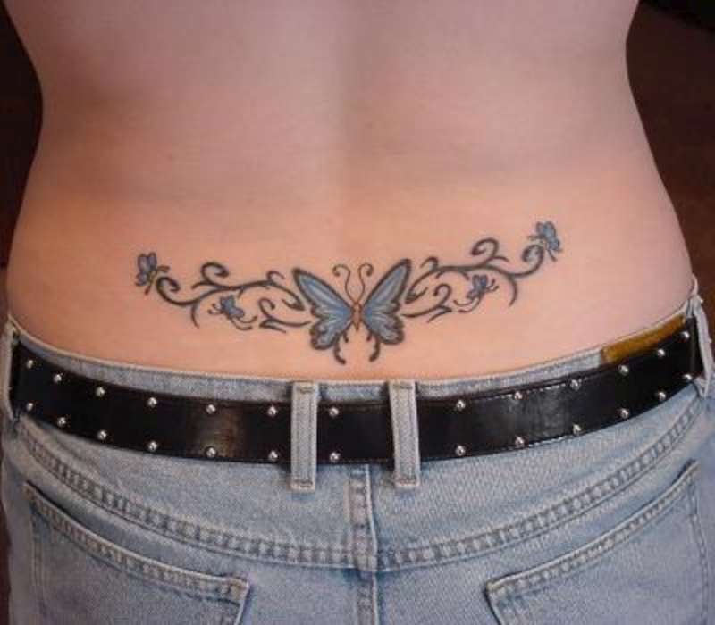 Women Back Art Butterfly Tattoo