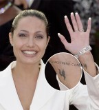 Angelina Jolie Celebrity with Awesome Wrist Tattoos