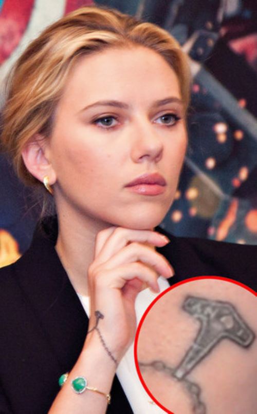 Cool Wrist Tattoos by Scarlett Johannson’s Celebrities