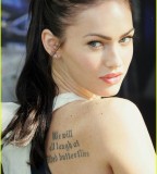 Megan Fox Celebrities with Wrist Tattoo Design