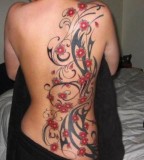 Japanese Cherry Blossom Back Tattoo