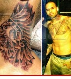 Chris Brown Wolf Neck Tattoo