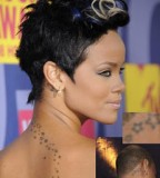 Chris Brown's Rihanna Back Tattoos Design - Celebrity Tattoos