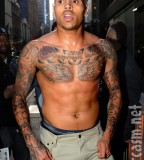 Chris Brown Chest & Shoulder to Sleeve Tattoos - Celebrity Tattoos