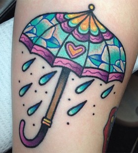 colorful-umbrella-autumn-tattoo colorful-umbrella-autumn-tattoo
