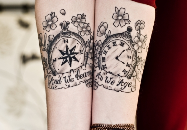 Compass / Watch Tattoo Design – Match Tattoo