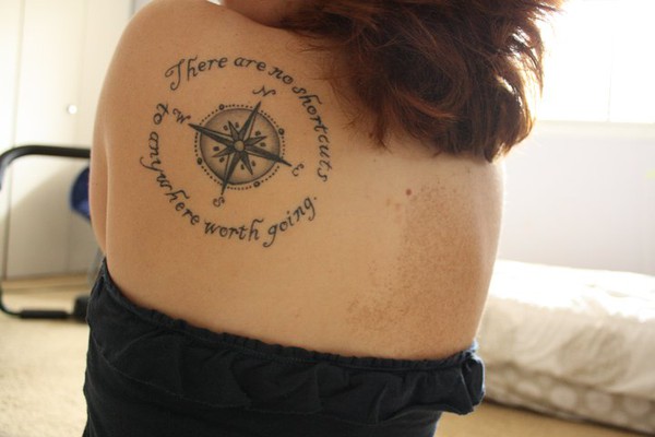 Cute Back Tattoo Design For Girl – Compass Tattoos