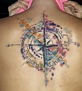 Compass watercolor tattoo Compass watercolor tattoo