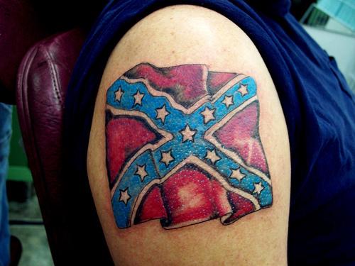 Beautiful Examples Of Flag Tattoo Designs