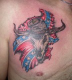 Confederate Flag Tattoos On Chest