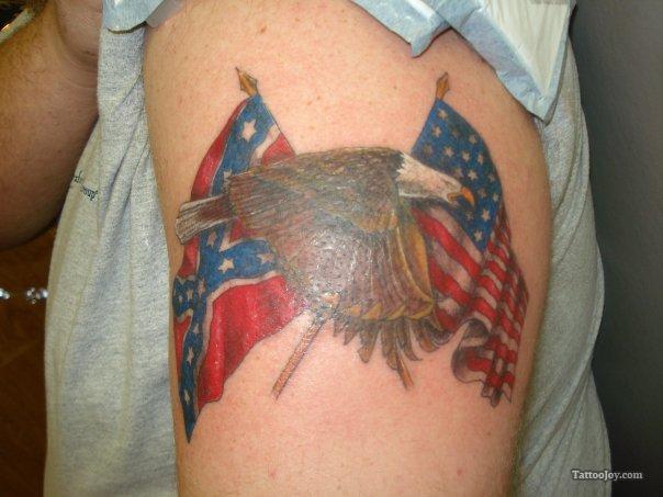 Eagle Flags Patriotic Tattoo