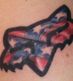 Fox Logo W Rebel Flag Tattoo 87536 Confederate Flag Designs Tattoo