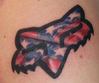 Fox Logo W Rebel Flag Tattoo 87536 Confederate Flag Designs Tattoo