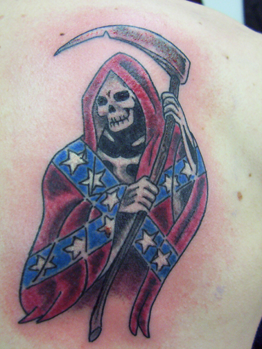 Looking For Unique Tattoos Grim Reaper With Confederate Flag