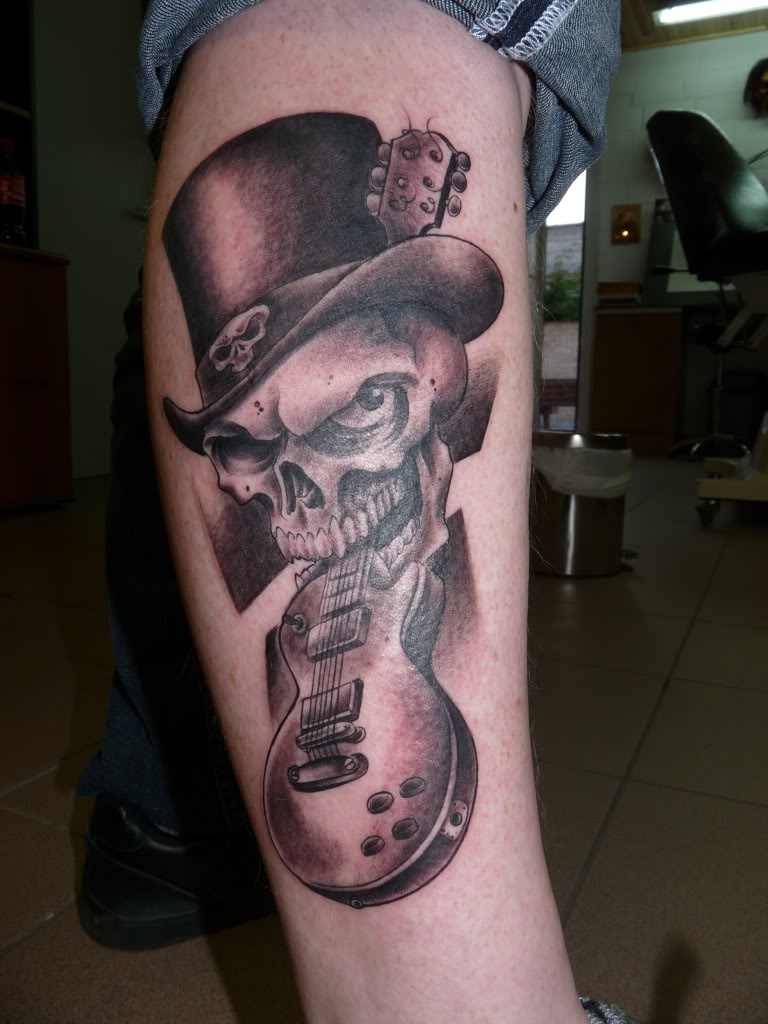 Cool Cheetah Shark Tattoo On Chest And Shoulder