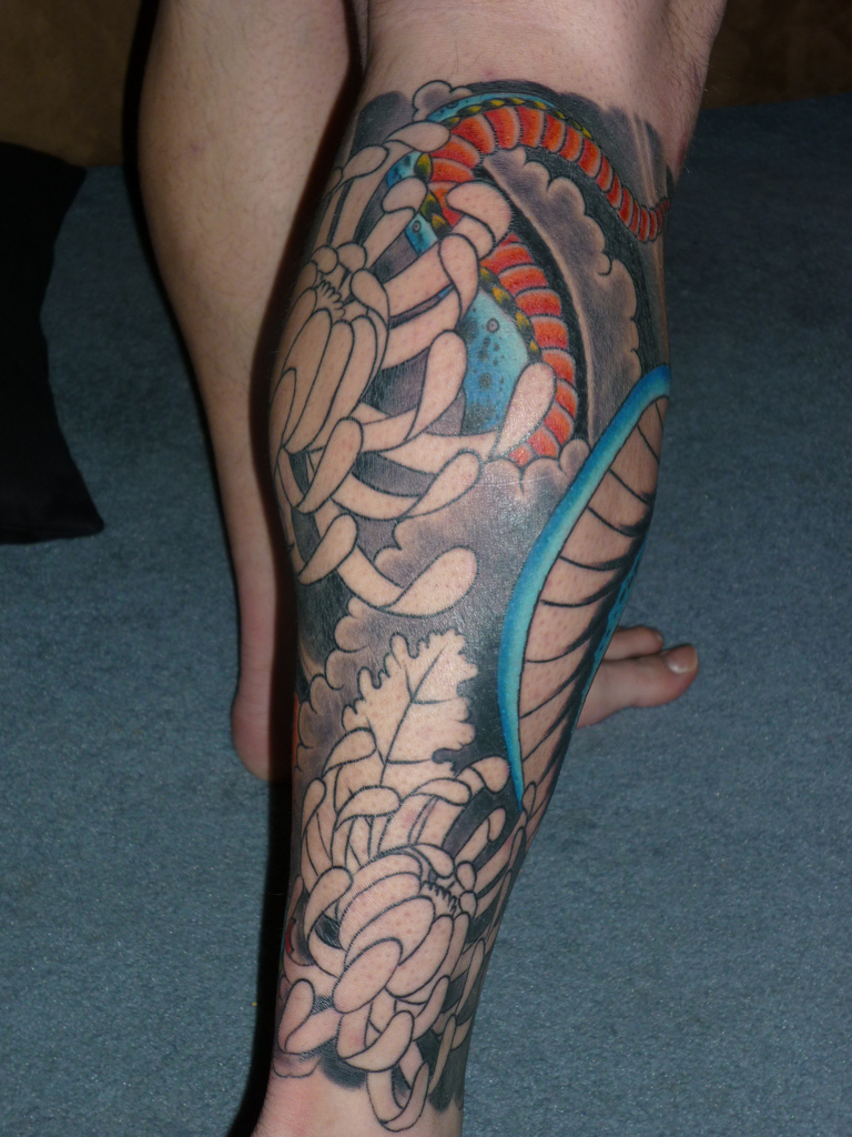 Round-Up Leg Sleeve Tattoo INspiration For Girls