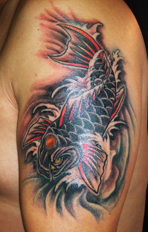 Koi Fish Amp Shark Tattoo Designs Body’s Style