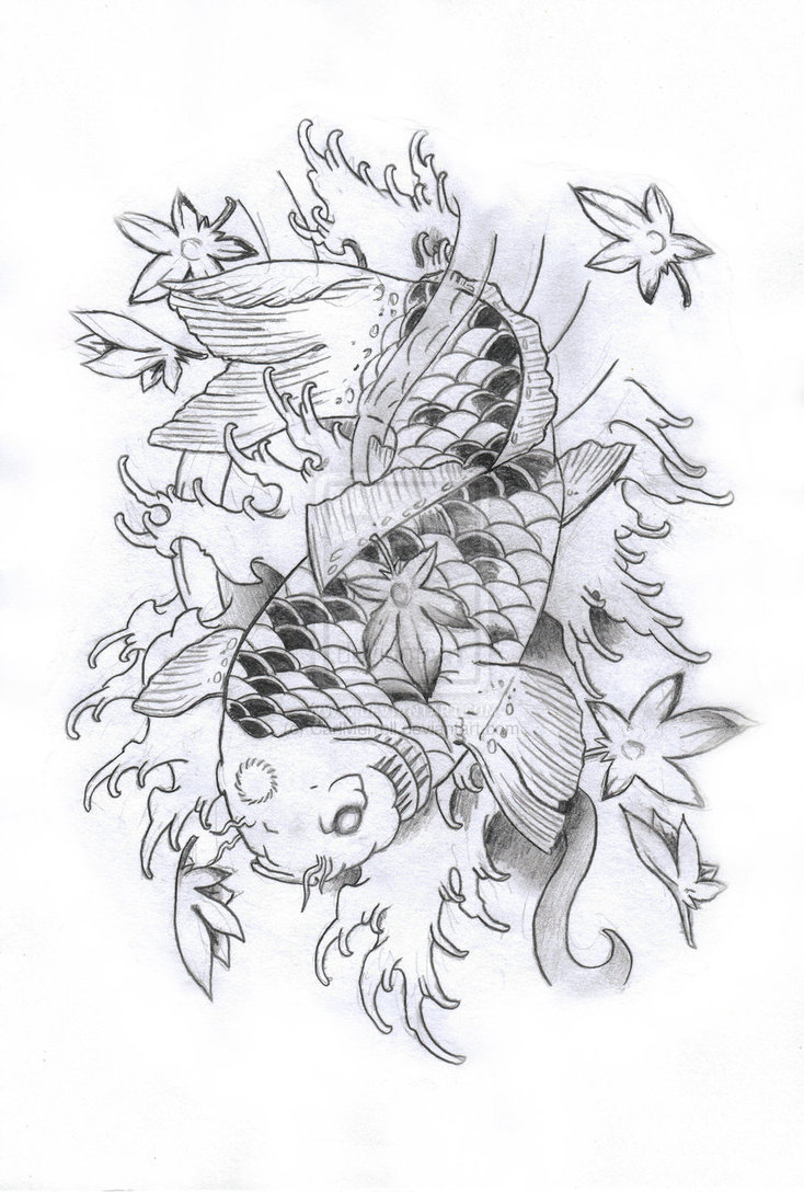 Koi Fish Tattoo Design By Carlmerrell